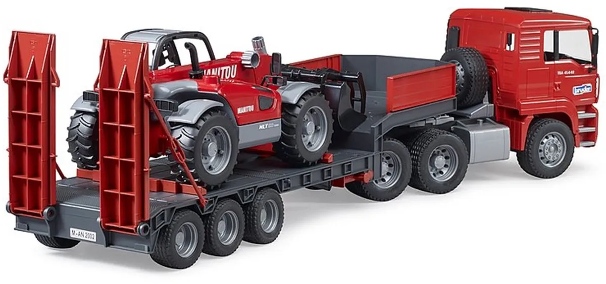 Bruder MAN TGA met Manitou MLT 633 BF2774 - Blauw
