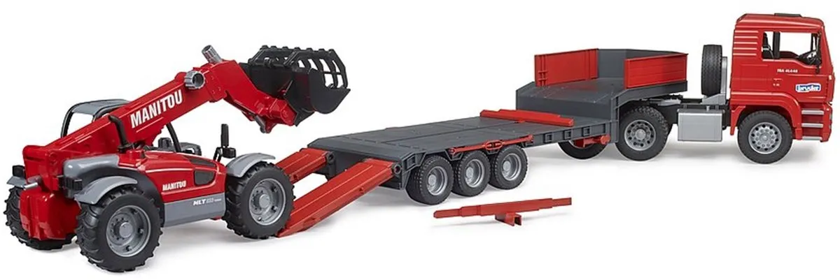 Bruder MAN TGA met Manitou MLT 633 BF2774 - Blauw