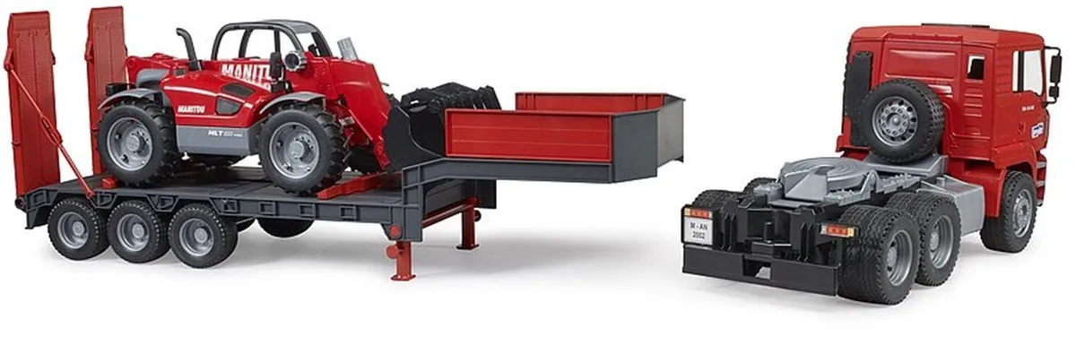 Bruder MAN TGA met Manitou MLT 633 BF2774 - Blauw