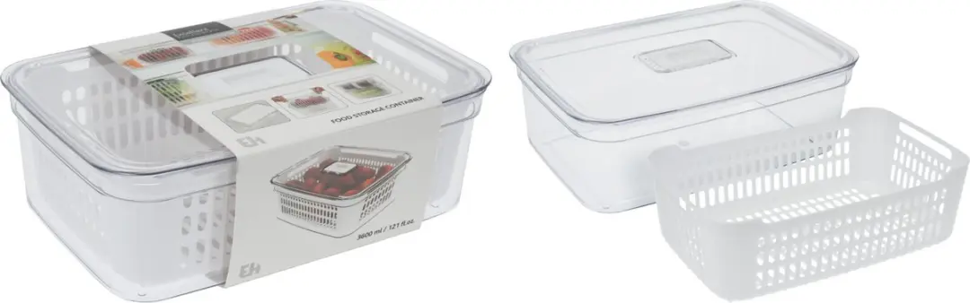 Opbergbak fruit koelkast multicolor 3600ml speelgoed organizer.
