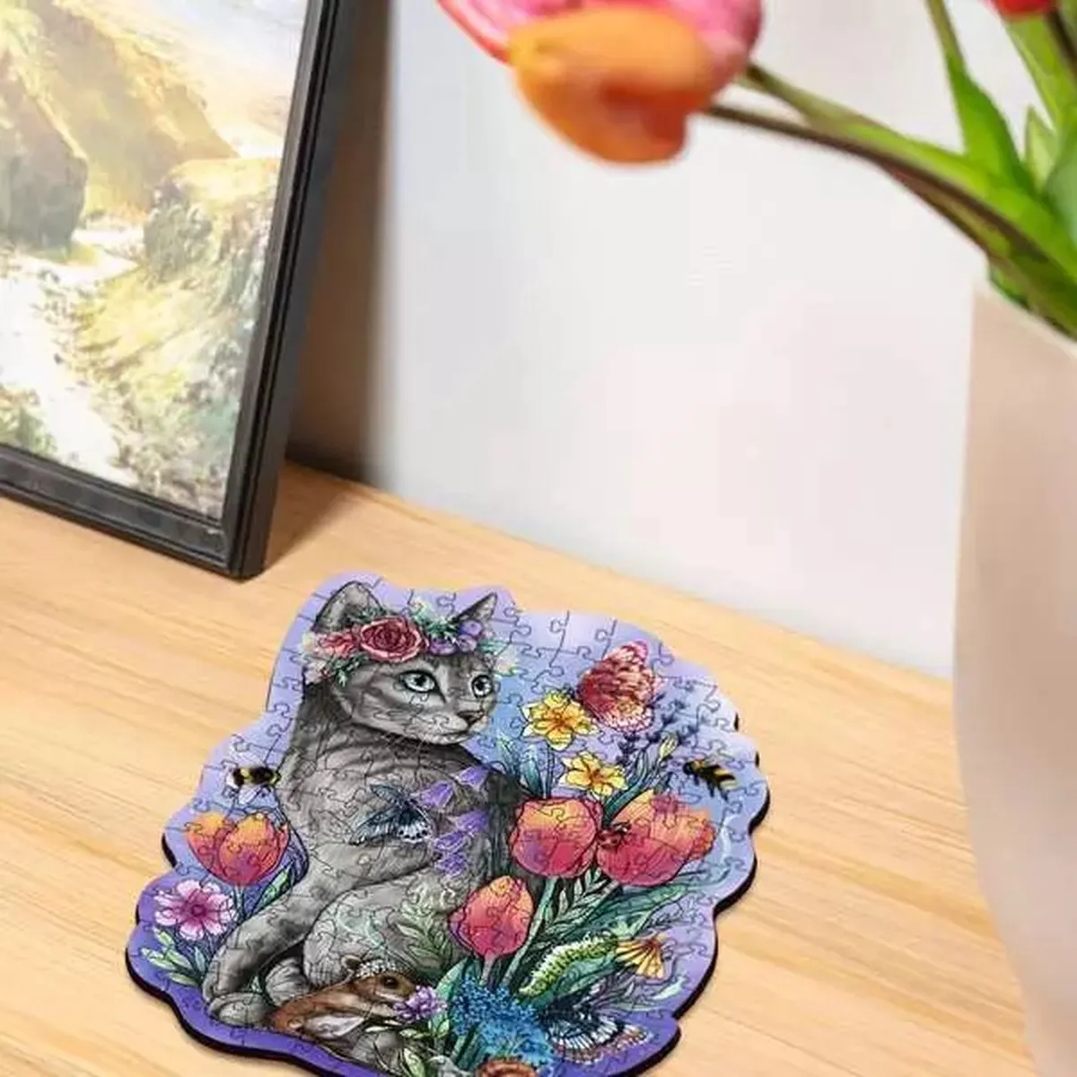 Ravensburger Lovely Cat Houten Puzzel 150 Stuks - Multicolor