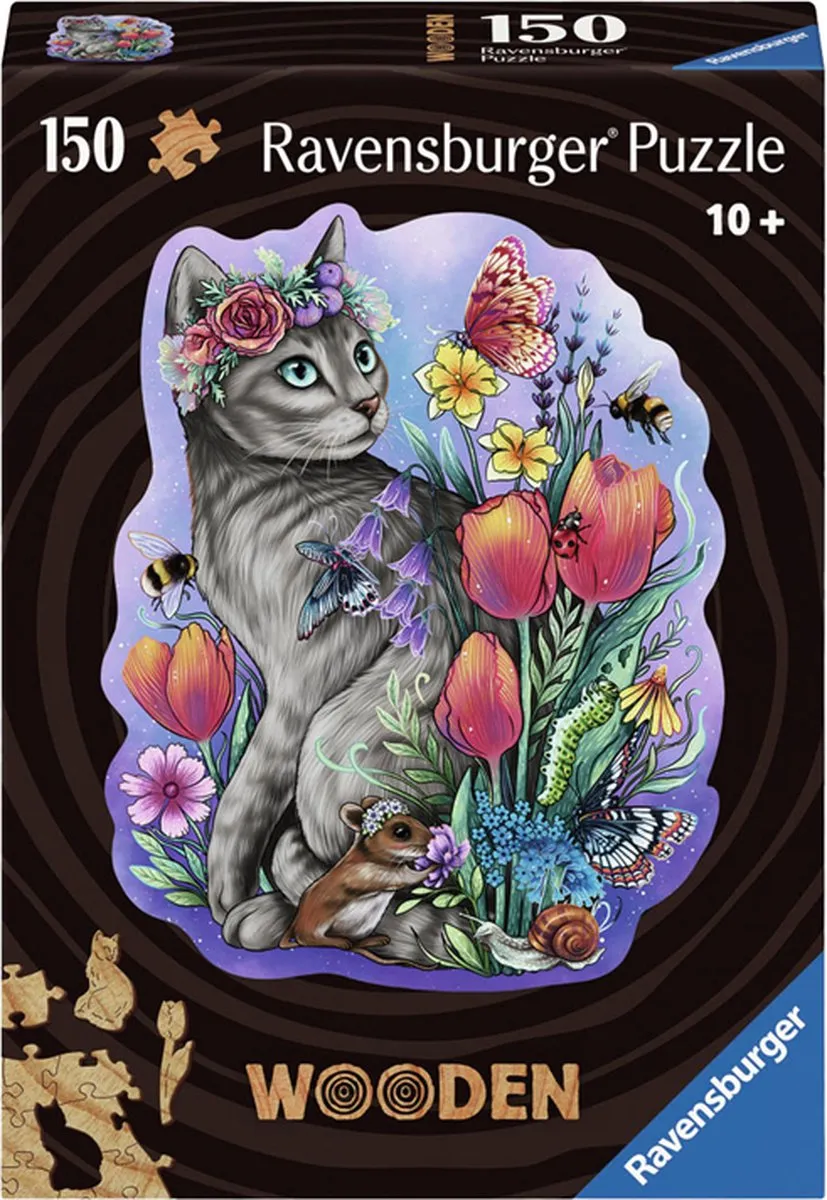Ravensburger Lovely Cat Houten Puzzel 150 Stuks - Multicolor