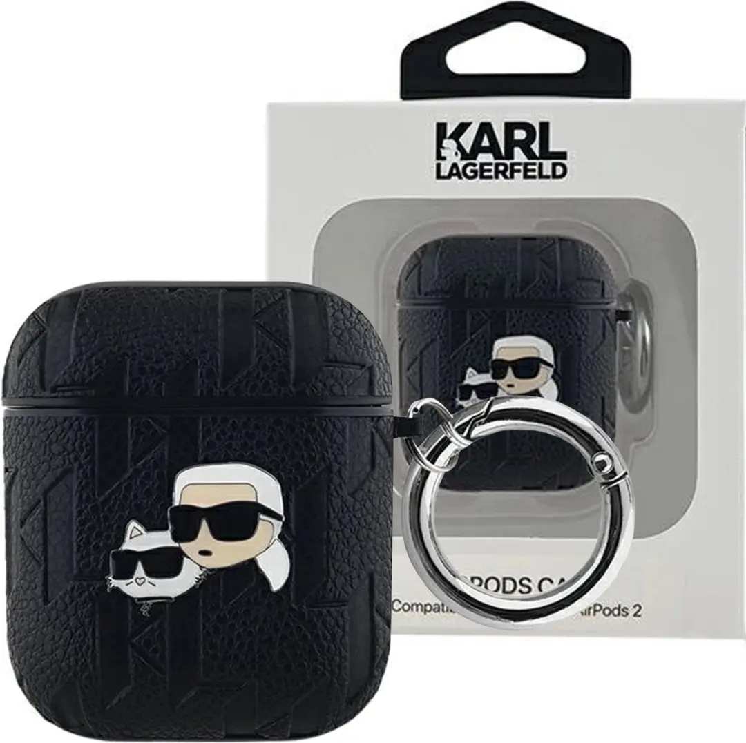 Karl Lagerfeld AirPods Hoesje KLA2PGKCPK - Zwart