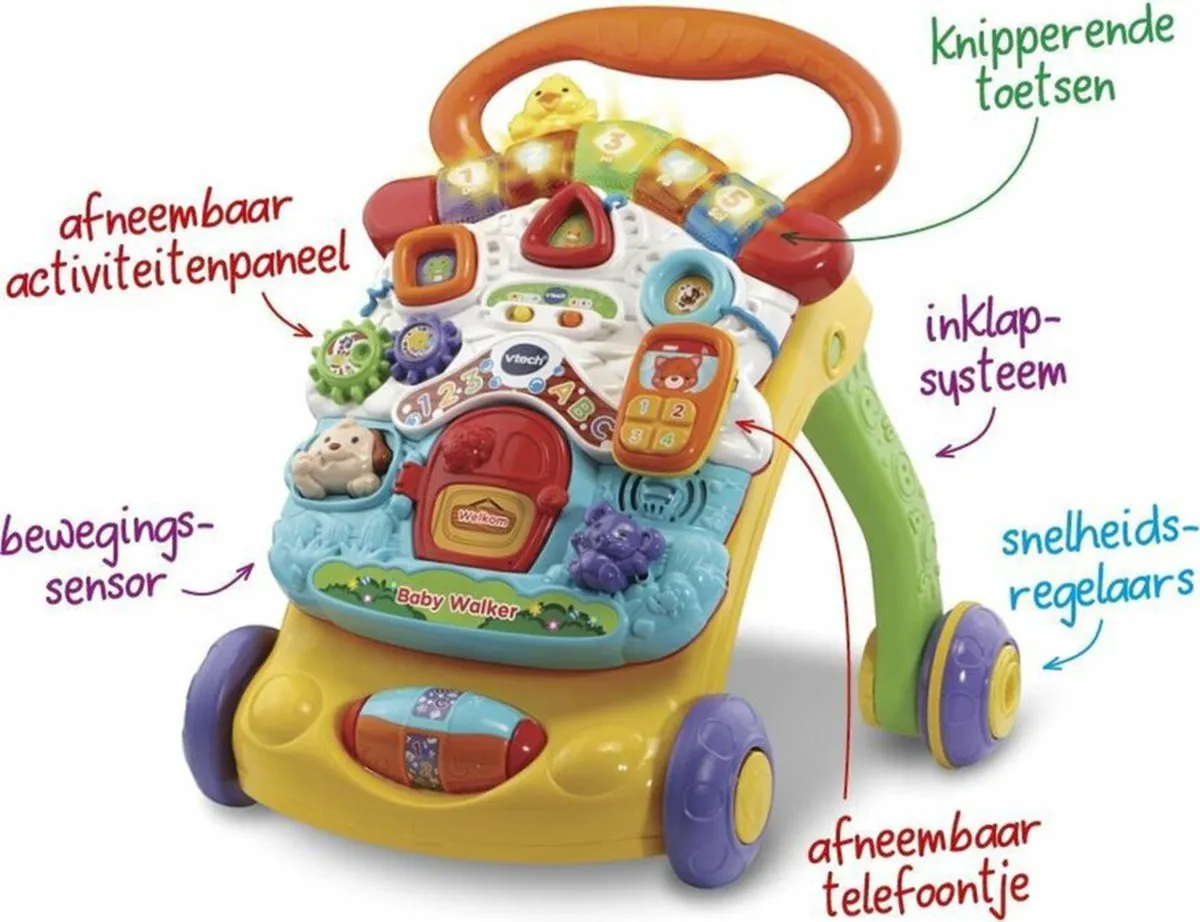 VTech 2-in-1 Baby Walker 80-505623 - Multikleuren