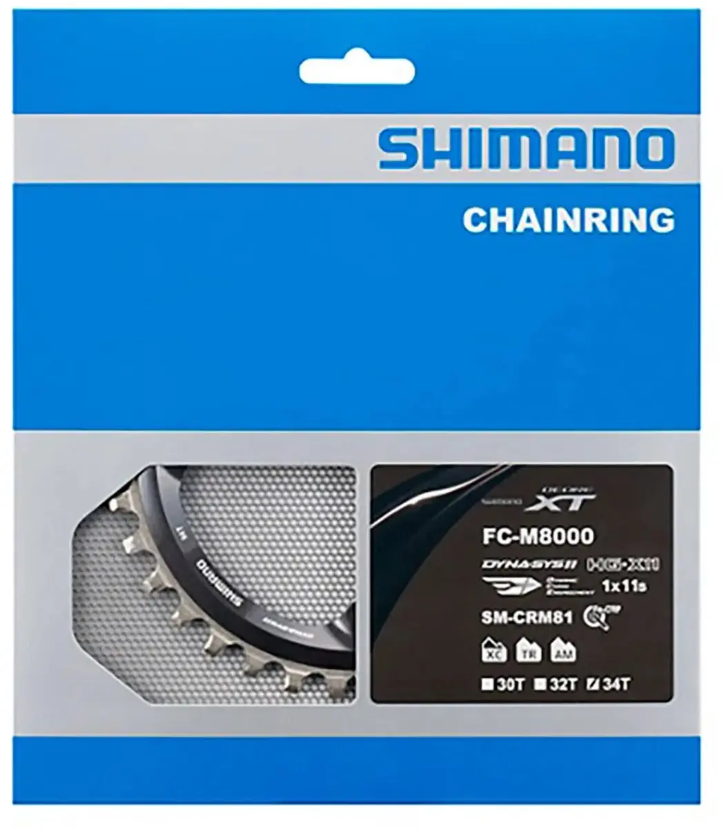 Shimano XT SM-CRM81 Kettingblad 34T - 11-Speed - 96mm - Zwart/grijs