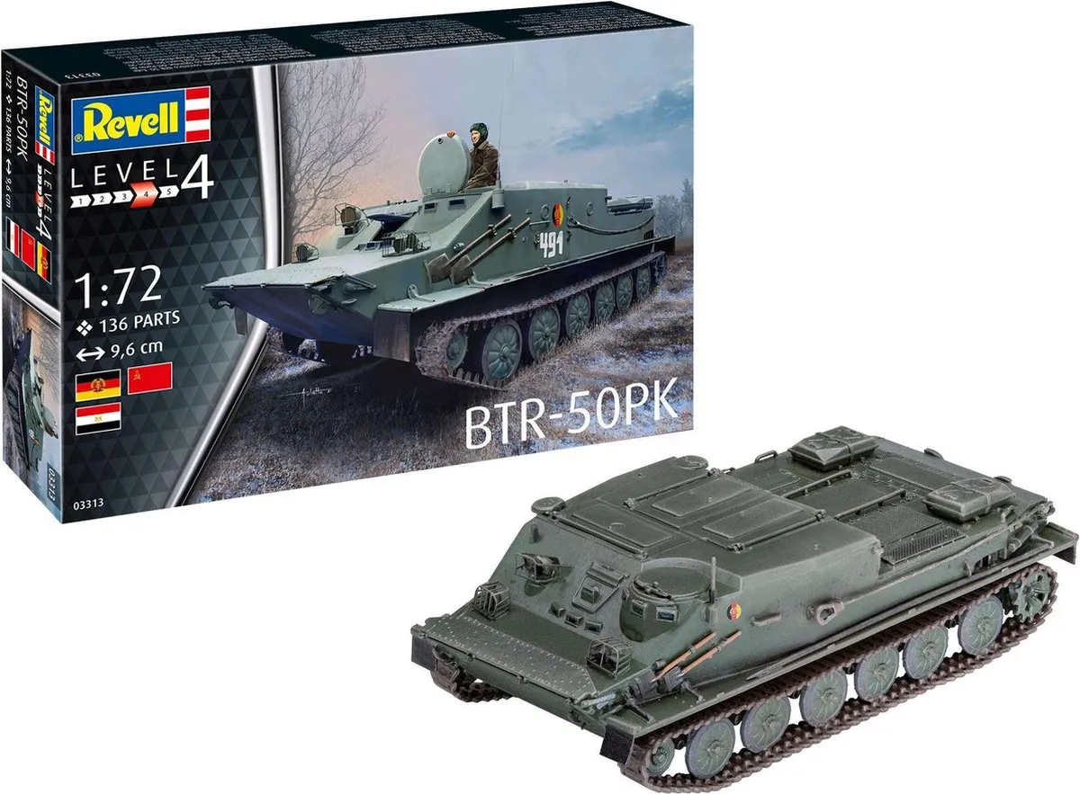 Revell 03313 BTR-50PK Militaire Voertuigen Modelbouwpakket 1:72 - Multi