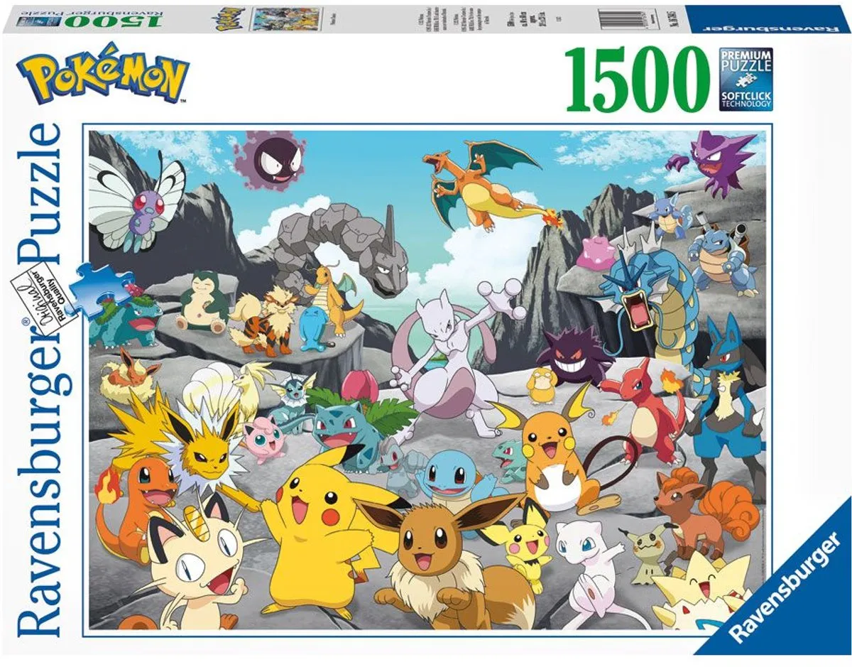 Ravensburger Pokémon Classics Puzzel 1500 Stuks - Multicolor