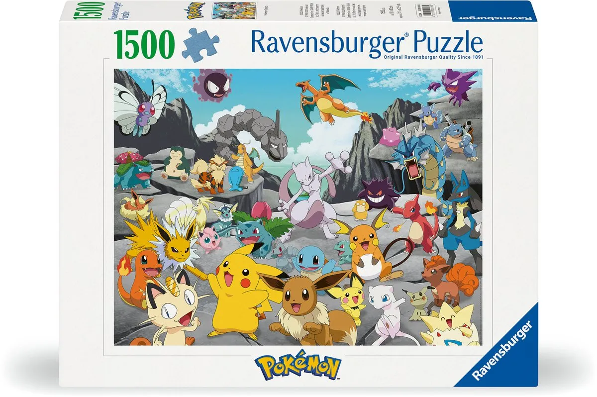 Ravensburger Pokémon Classics Puzzel 1500 Stuks - Multicolor