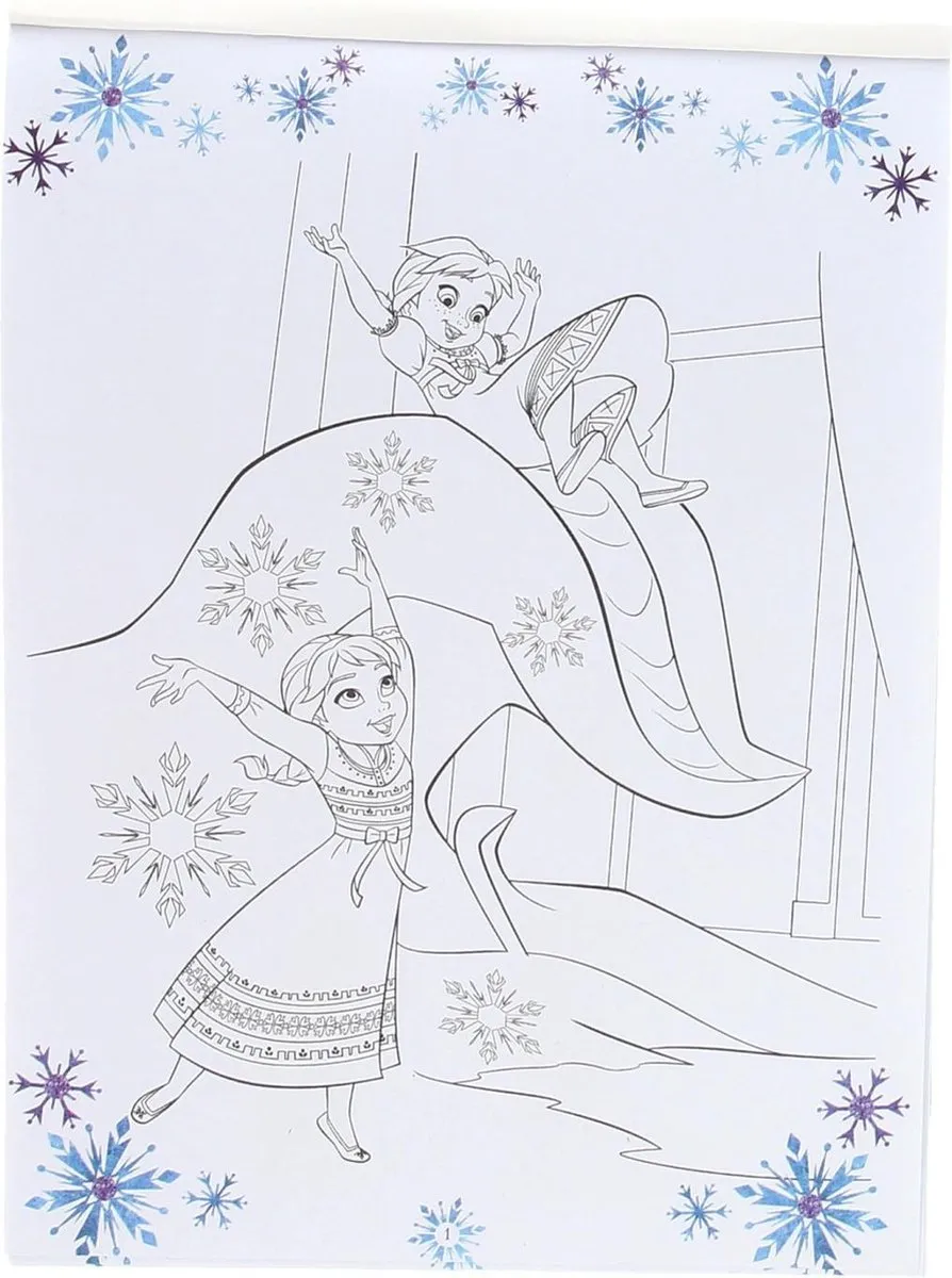 Disney Frozen Spelletjesblok - Blauw/Paars/Wit