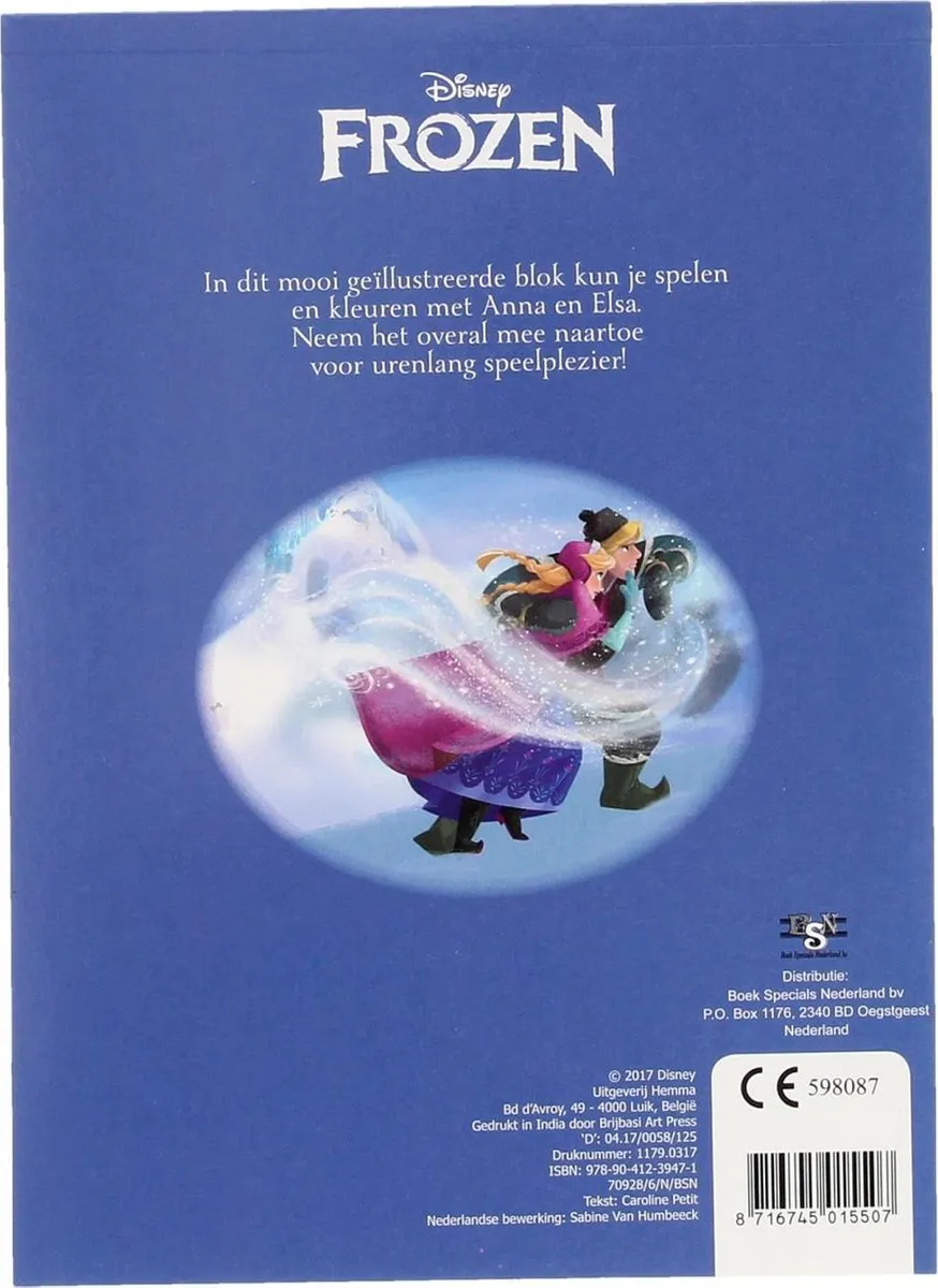 Disney Frozen Spelletjesblok - Blauw/Paars/Wit