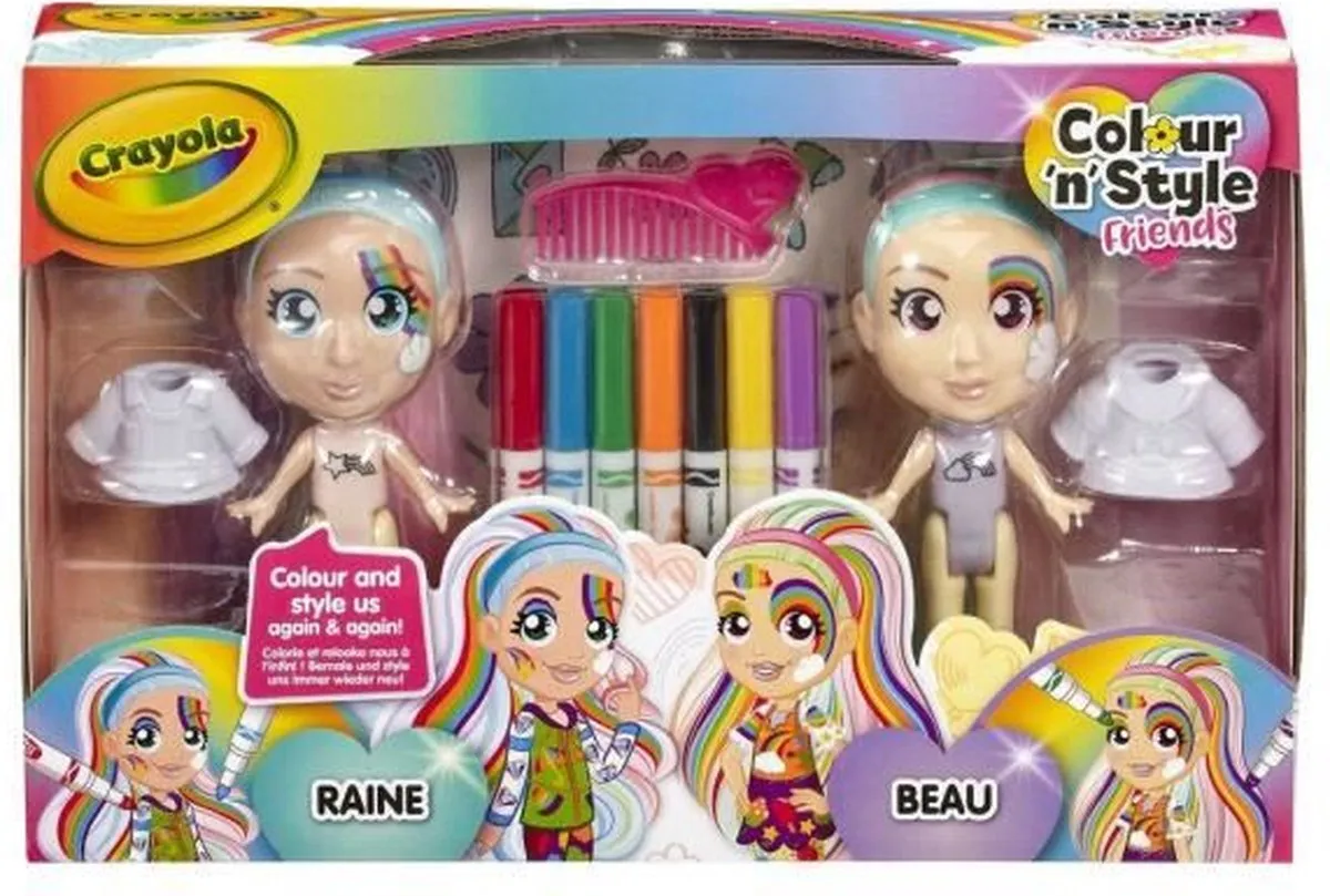 Crayola Colour & Style Rainbow Twins Poppen