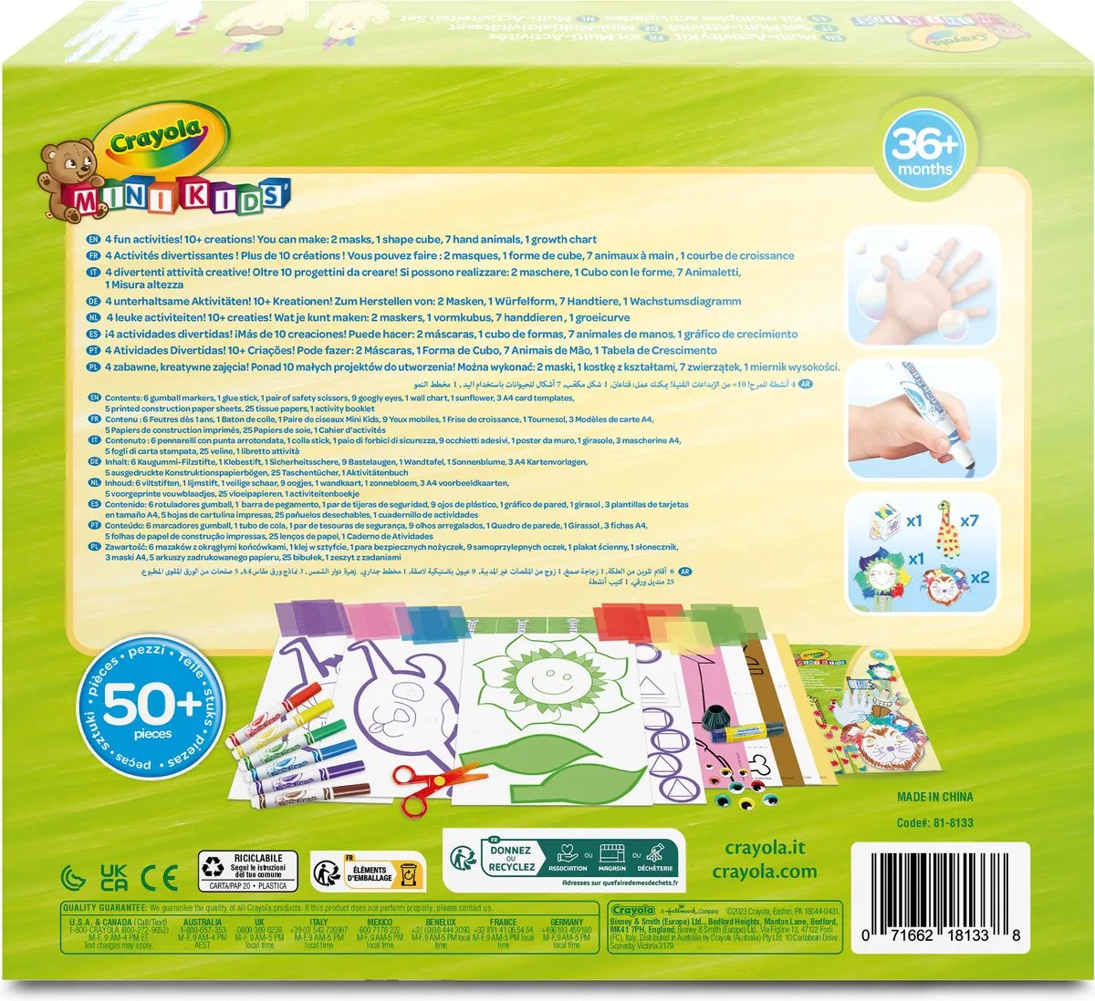 Crayola Mini Kids Knutselset - 50 Stuks - Veelkleurig