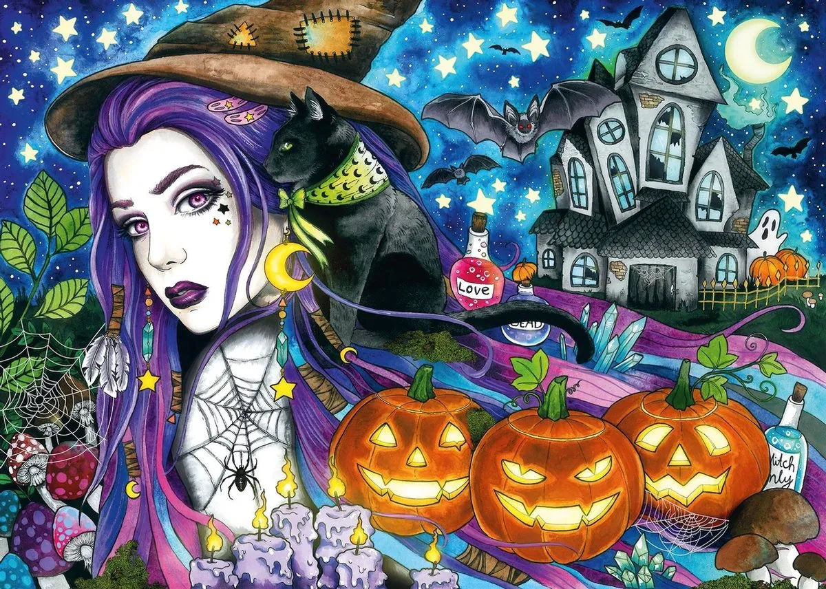 Ravensburger Halloween Legpuzzel 1000 Stuks - Multicolor - afbeelding 3 van 4
