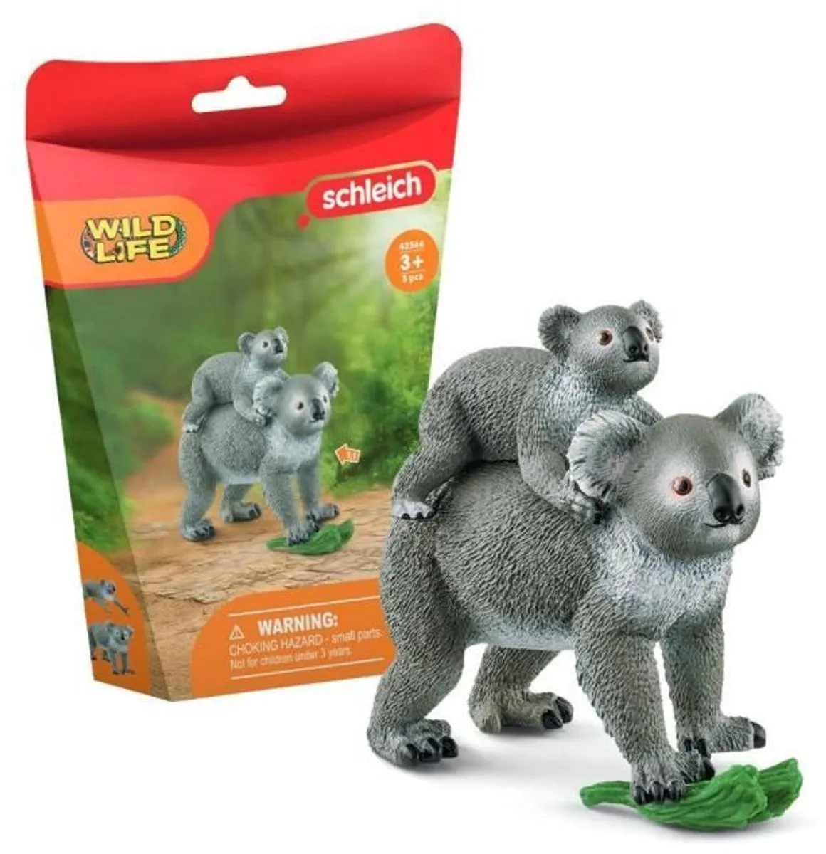 Schleich Wild Life Koala Moeder en Baby Speelfigurenset 42566 - Multikleuren