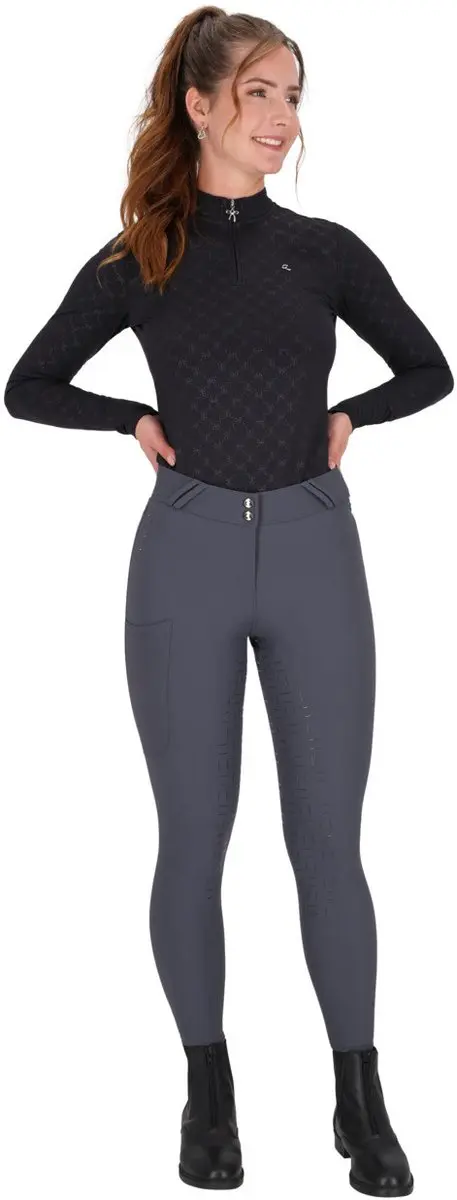 Qhp Rijbroek Livora Full Grip AW26 Iron Grey