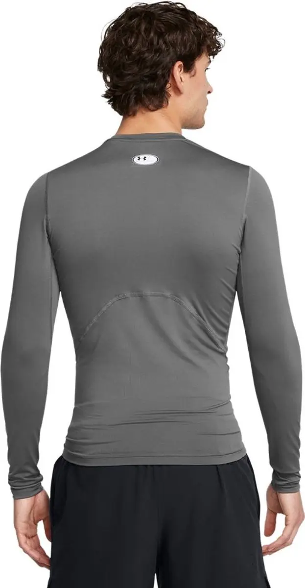 Under Armour HG Armour Comp LS T-shirt - Castlerock - XS - afbeelding 6 van 6