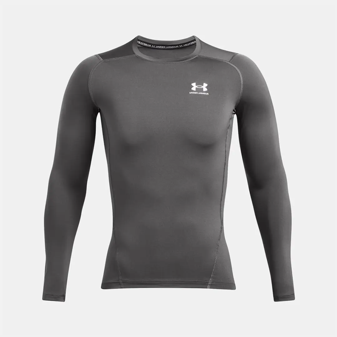 Under Armour HG Armour Comp LS T-shirt - Castlerock - XS