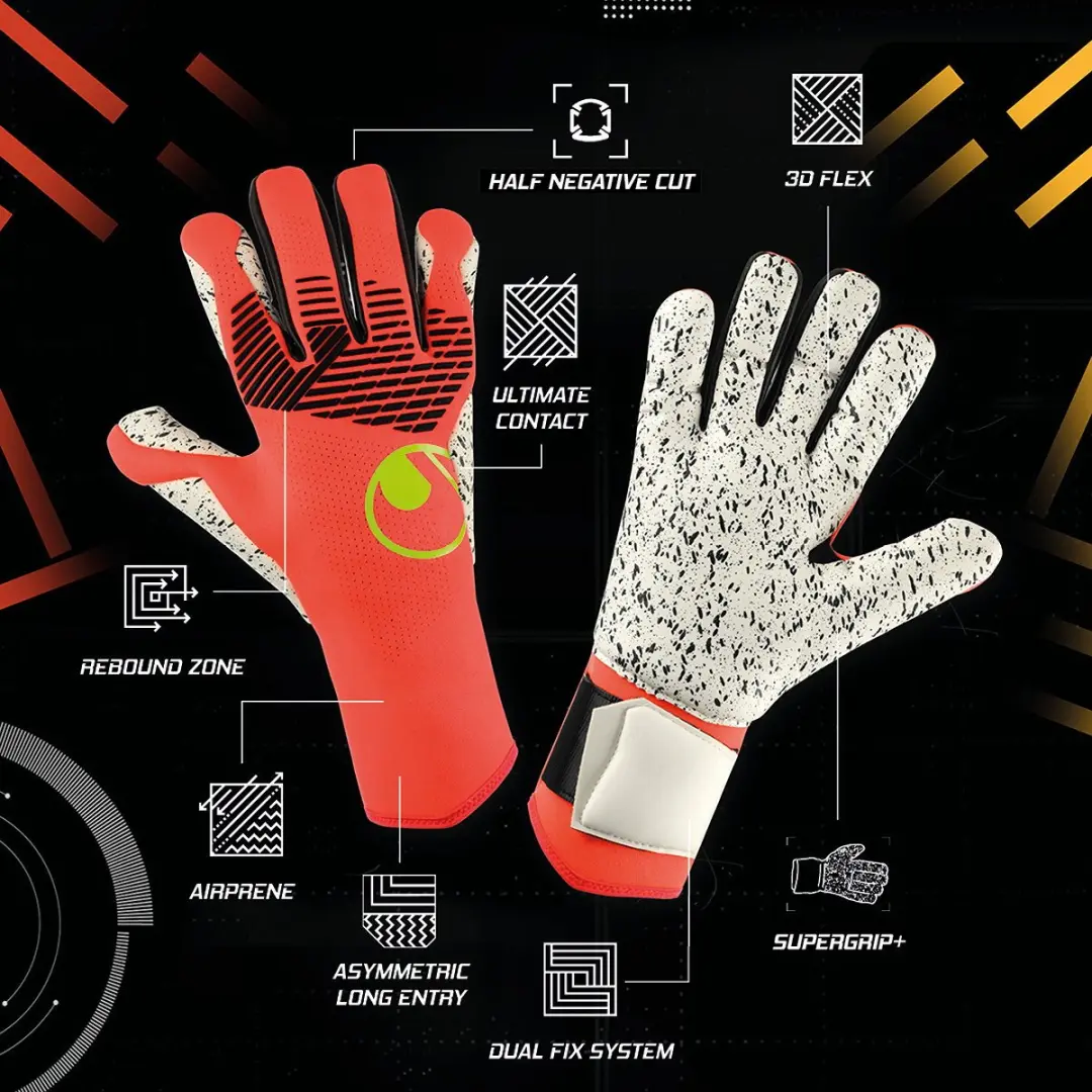 Uhlsport FM Supergrip+ HN Keepershandschoenen 8.5 - Rood