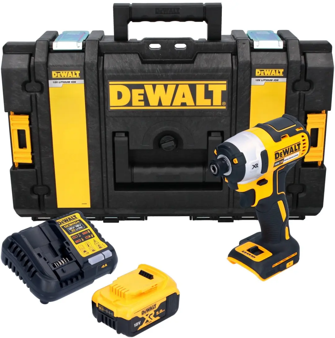 DeWalt DCF 887 P1 accu-slagmoersleutel 18 V 205 Nm 1/4" borstelloos + 1x accu 5,