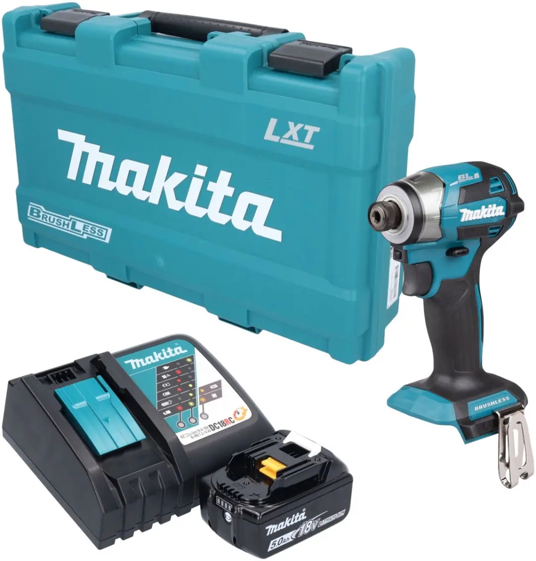 Makita DTD 173 RT1K accu-slagmoersleutel 18 V 180 Nm 1/4" borstelloos + 1x accu