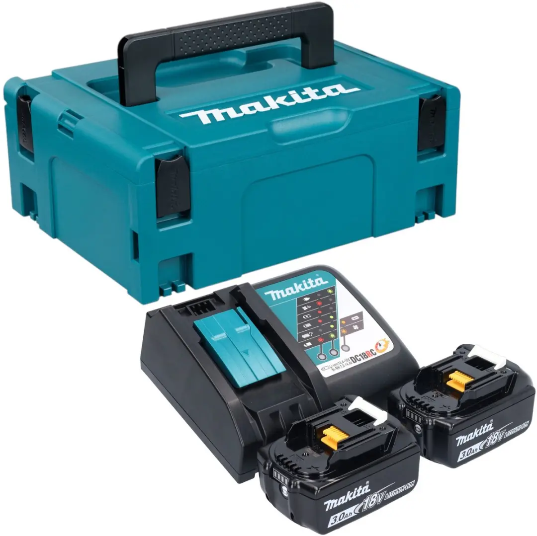 Makita Power Source Kit 18 V met 2x BL 1830 B-accu 3,0 Ah + DC 18 RC-lader + Mak