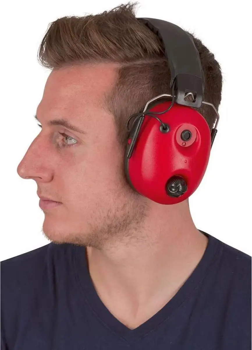Kerbl Gehoorbescherming Noise-Cancelling SNR 27dB - Rood - afbeelding 4 van 5