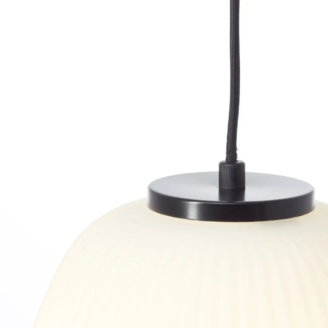 Brilliant Hanglamp Kaizen 60153/76 - 40W - Zwart/Wit Ø25cm