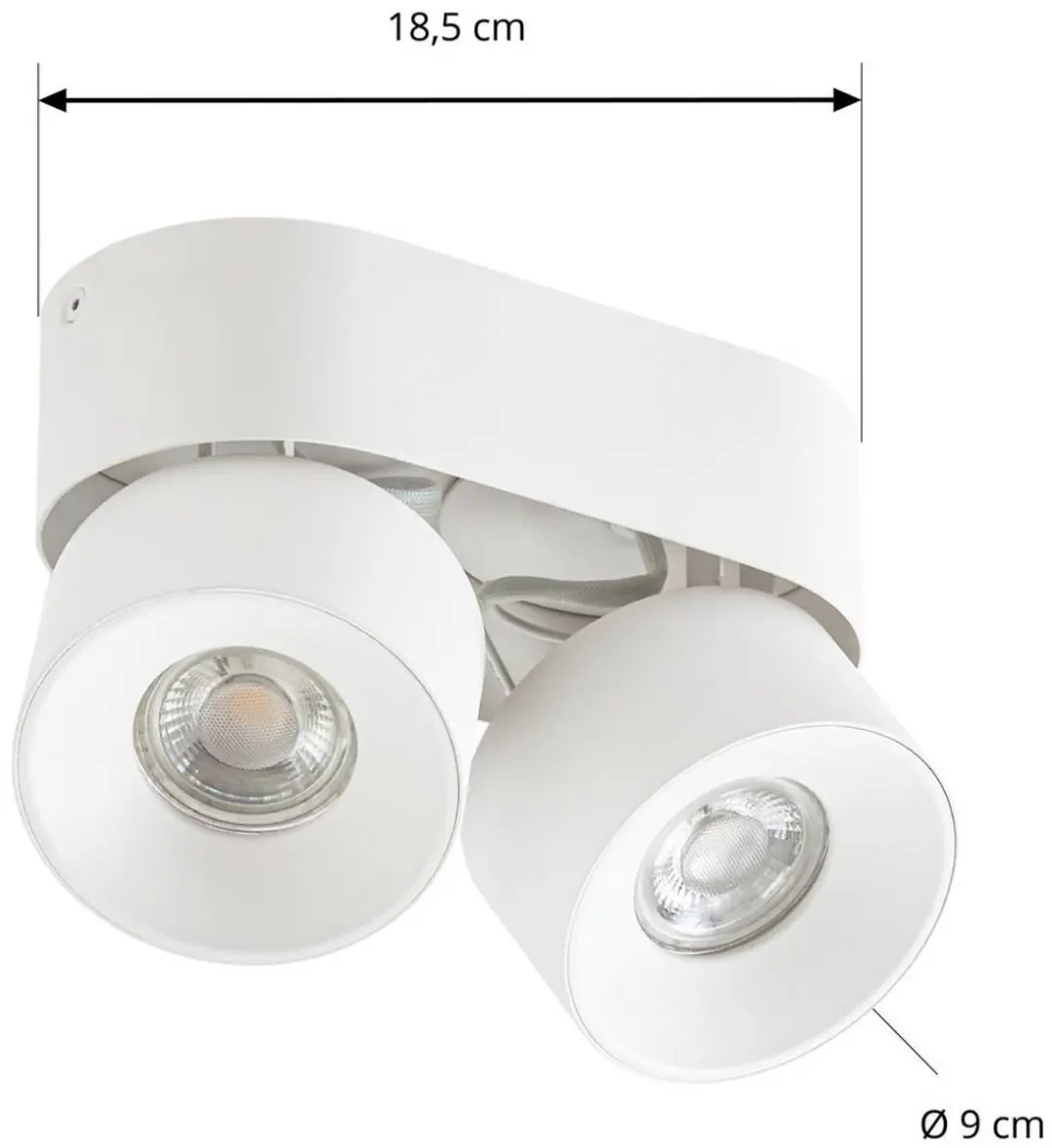PRIOS Downlight 2-lichts GU10 10W