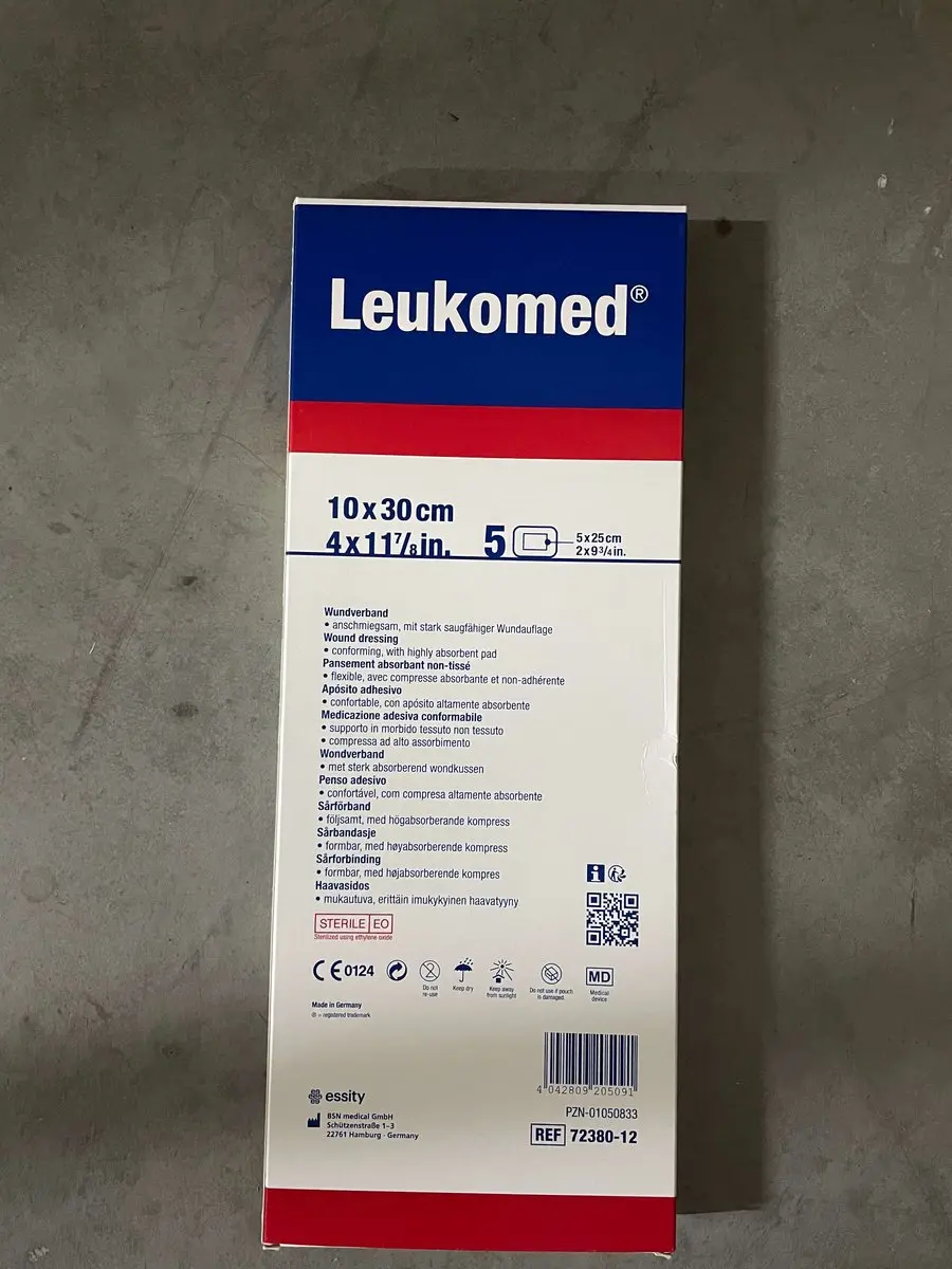 Leukomed 10x30cm Ster - 5 Stuks - Zwart