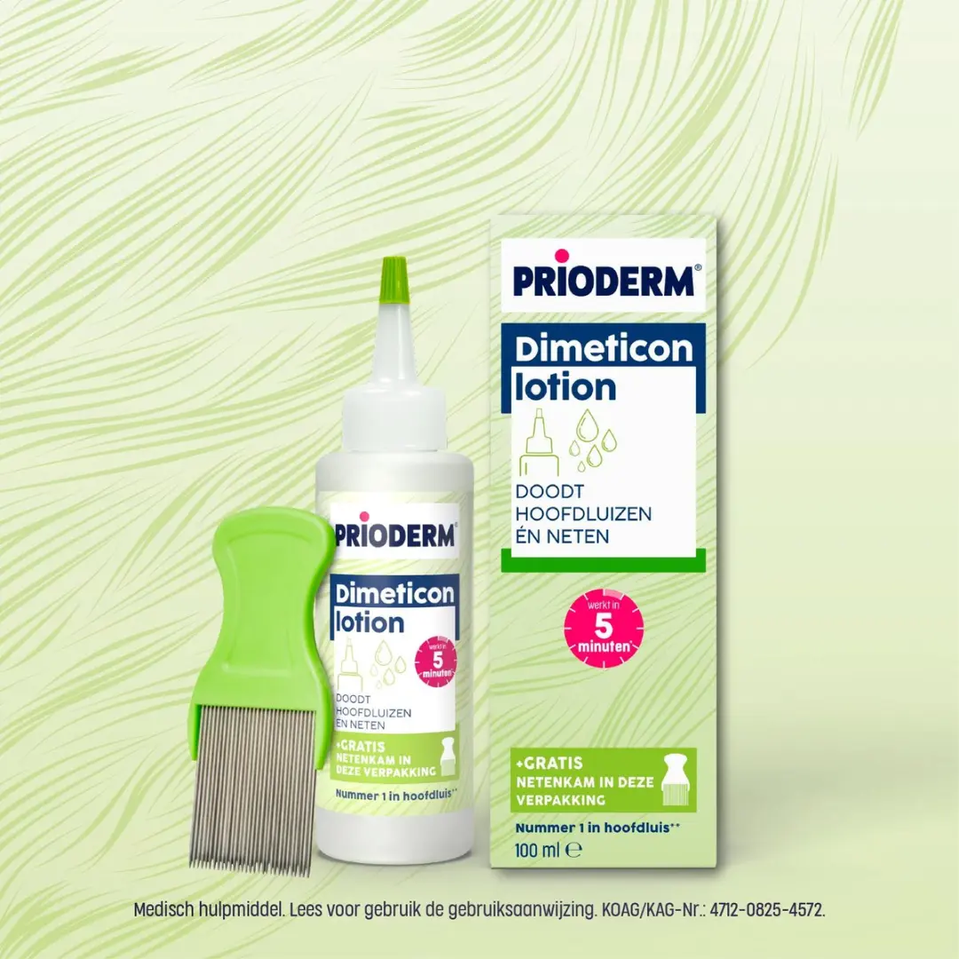 Prioderm Dimeticon Anti Luis Lotion 100ml - Incl. Netenkam - afbeelding 4 van 6