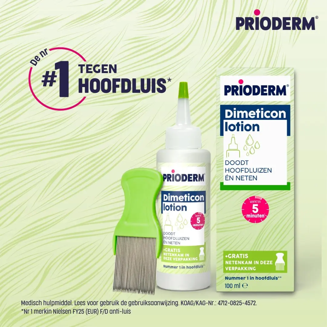 Prioderm Dimeticon Anti Luis Lotion 100ml - Incl. Netenkam - afbeelding 6 van 6