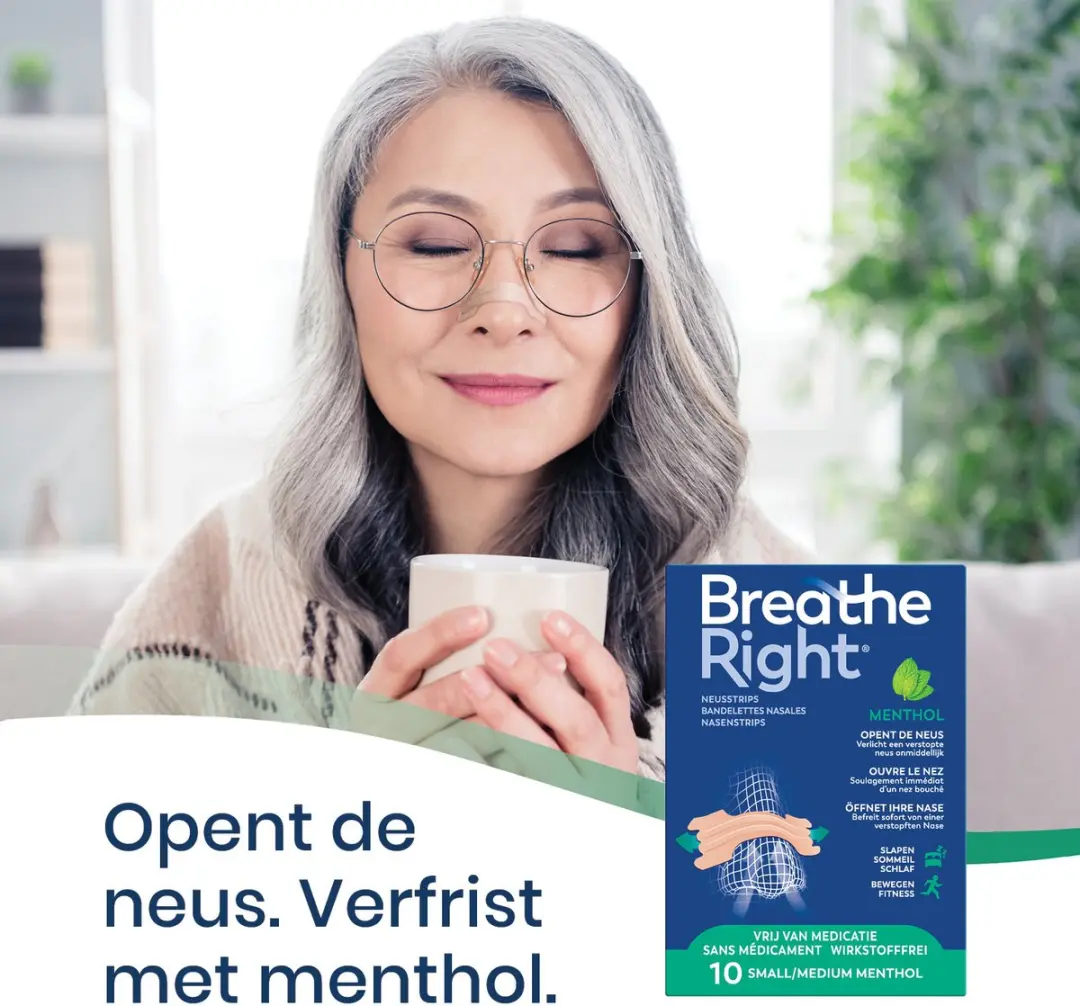 Breathe Right Menthol Neusstrips Small/Medium - afbeelding 6 van 6