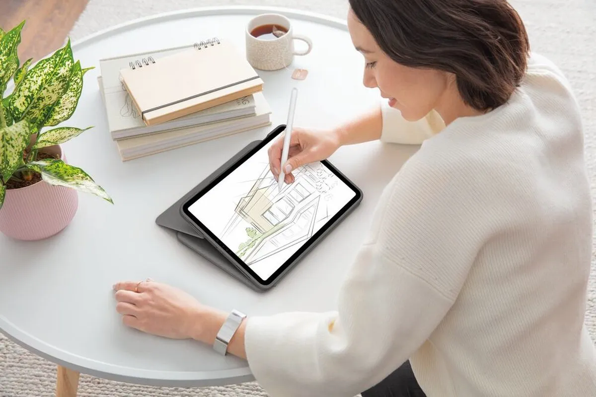 Logitech Folio Touch QWERTZ Smart Connector - iPad Pro 11" - Grijs