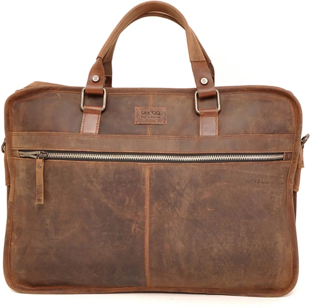 Berba Barbarossa Laptoptas - 5 Vakken - 39x30x12cm - Bruin