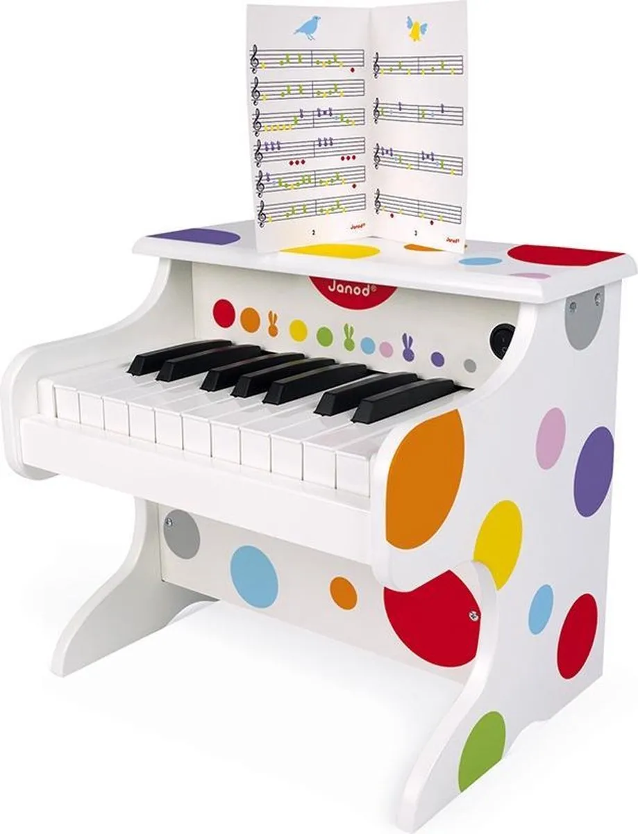 Janod Confetti Elektronische Houten Piano - Multikleur