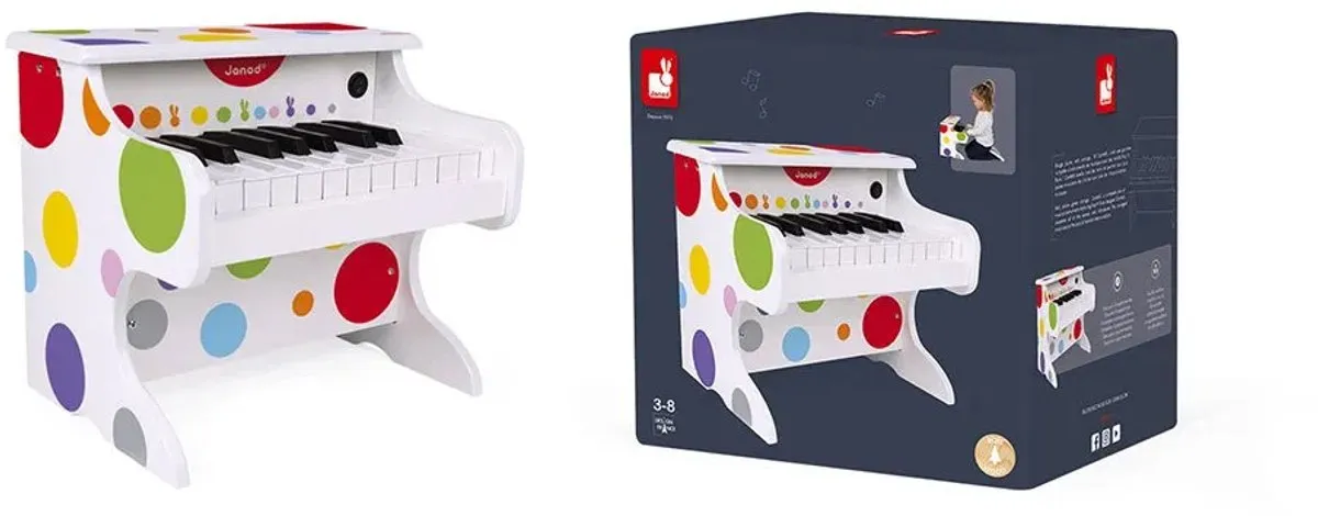 Janod Confetti Elektronische Houten Piano - Multikleur