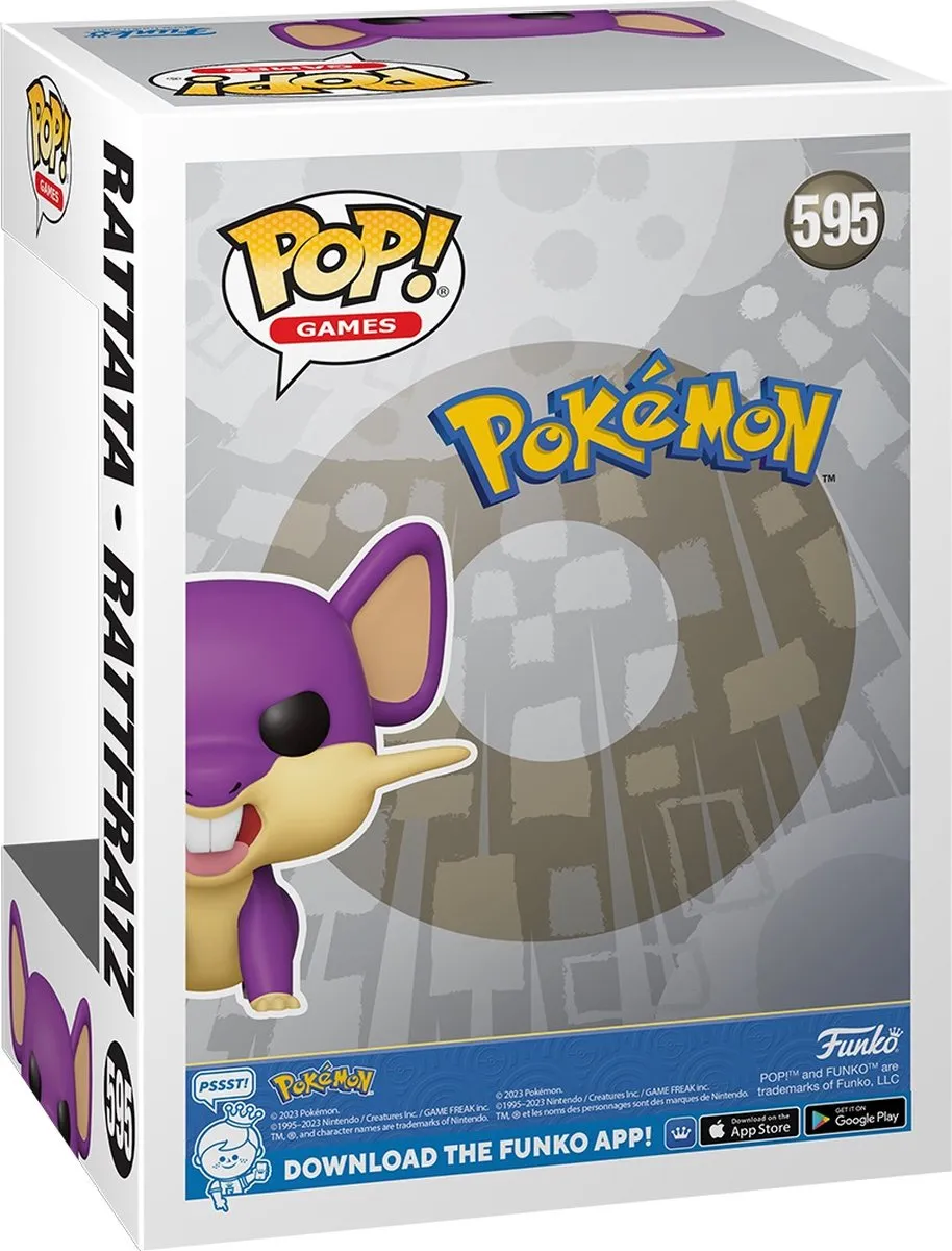 Pop Games: Pokémon Rattata - Funko Pop #595