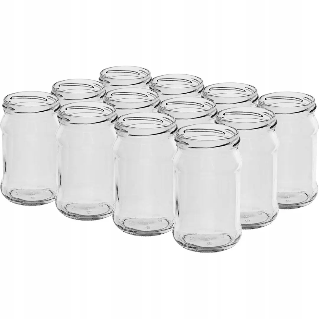 12x Glazen Potten 300ml met TO 66 Sluiting