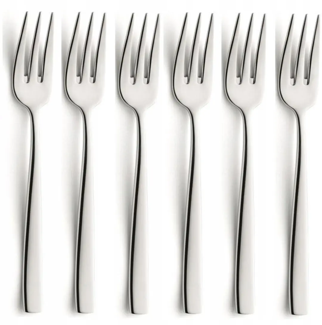 Amefa Martin 6-delige dessertvorkjes set, RVS 18/10, modern design