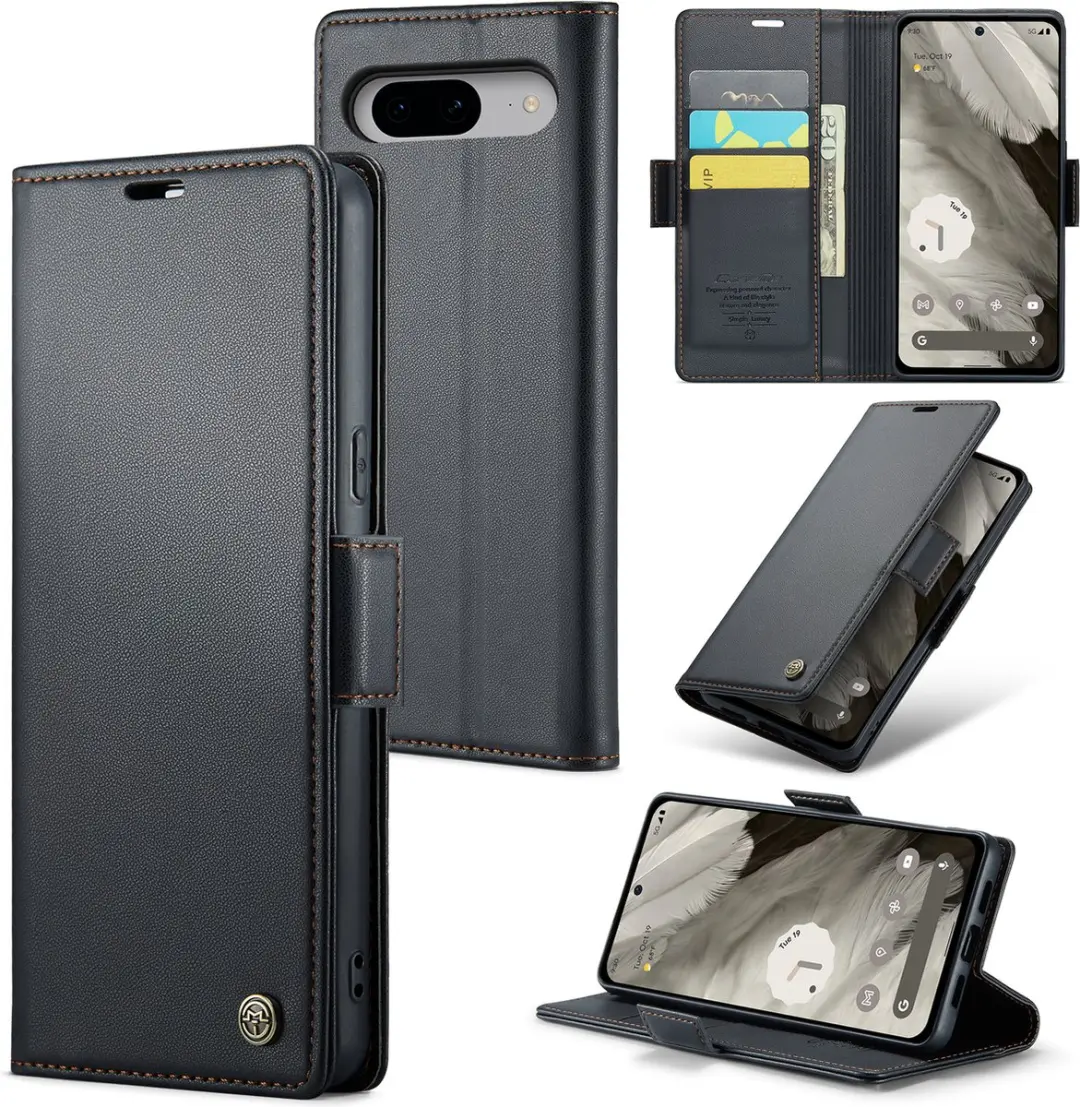 CaseMe Wallet Case met RFID Bescherming en Magneetsluiting voor Google Pixel 8 _