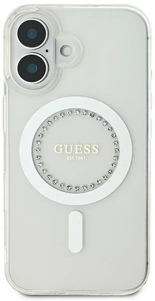 Guess Hardcase Hoesje iPhone 16 Plus - MagSafe - Transparent - 3666339305765 - afbeelding 4 van 6