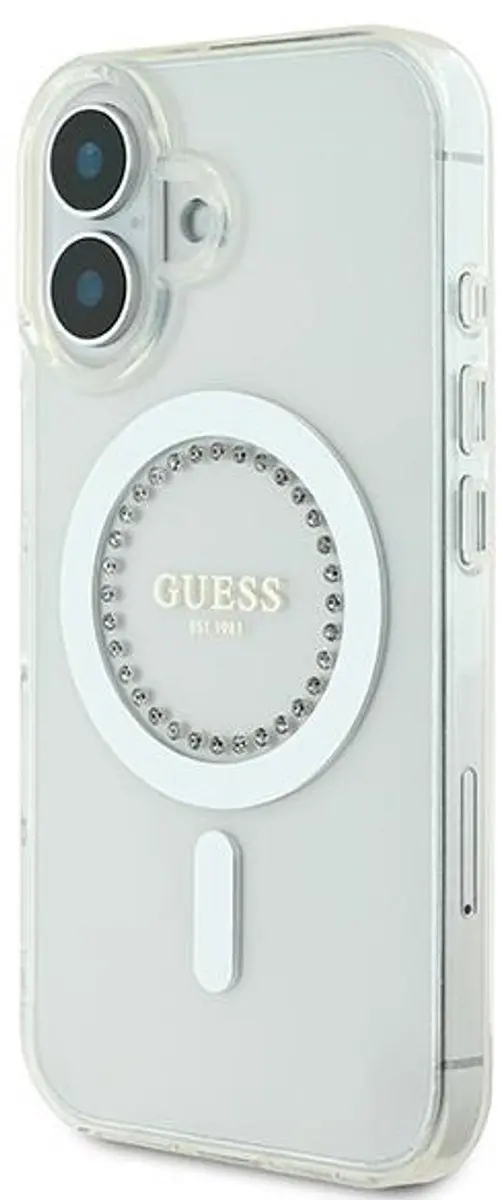Guess Hardcase Hoesje iPhone 16 Plus - MagSafe - Transparent - 3666339305765 - afbeelding 6 van 6