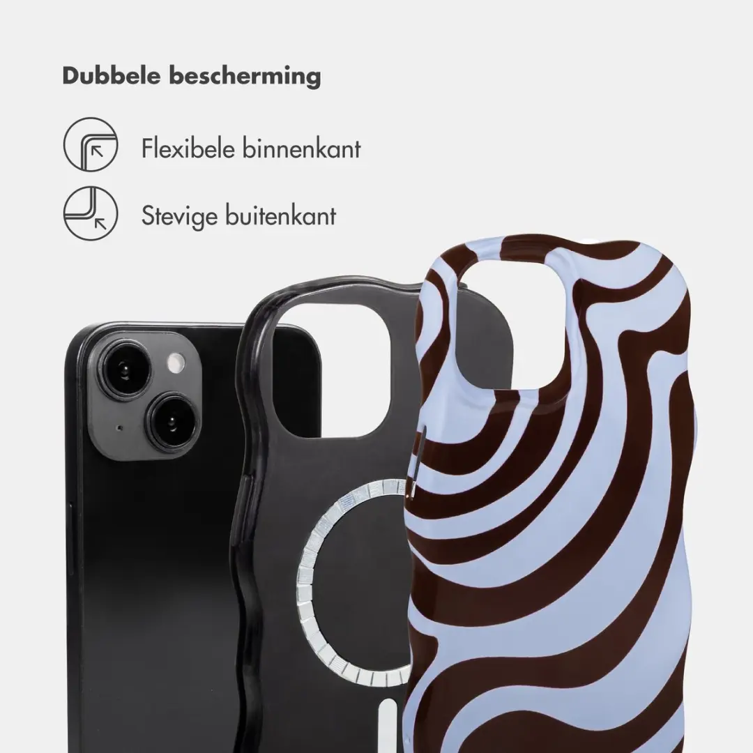 Selencia Hoesje iPhone 14/13 Dream Swirl Chocolate - MagSafe