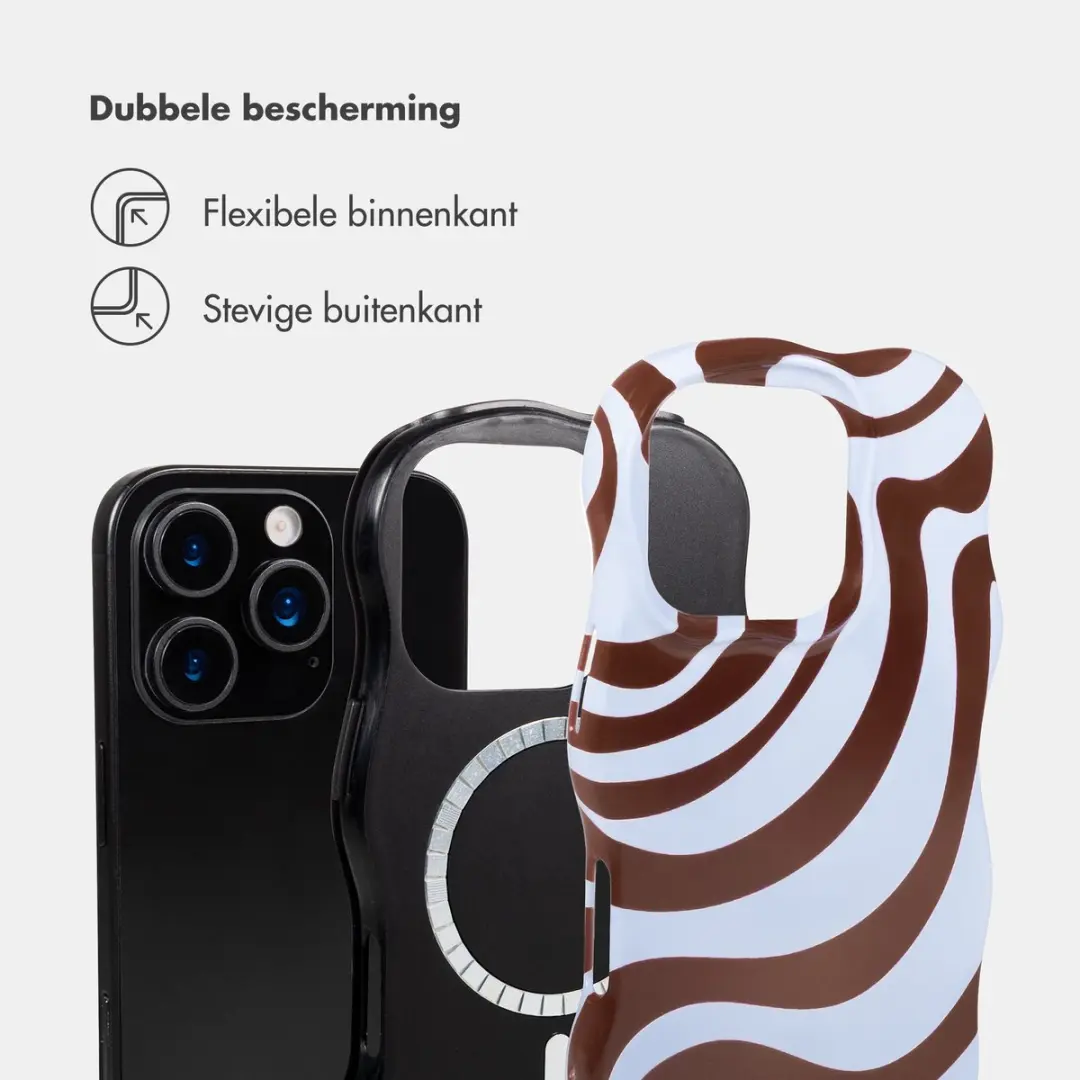 Selencia Hoesje iPhone 16 Pro Dream Swirl Chocolate - MagSafe