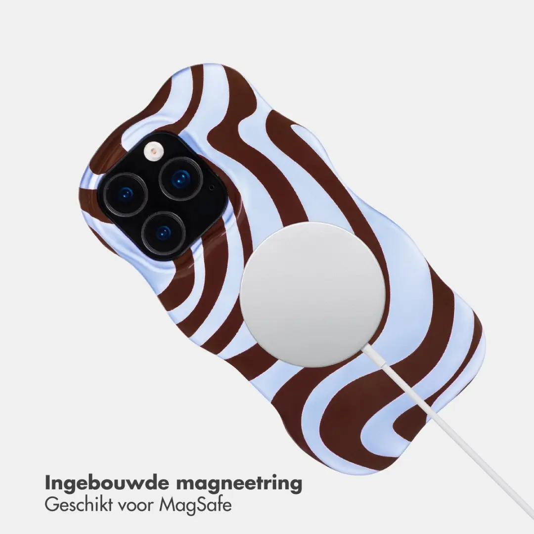 Selencia Hoesje iPhone 16 Pro Dream Swirl Chocolate - MagSafe