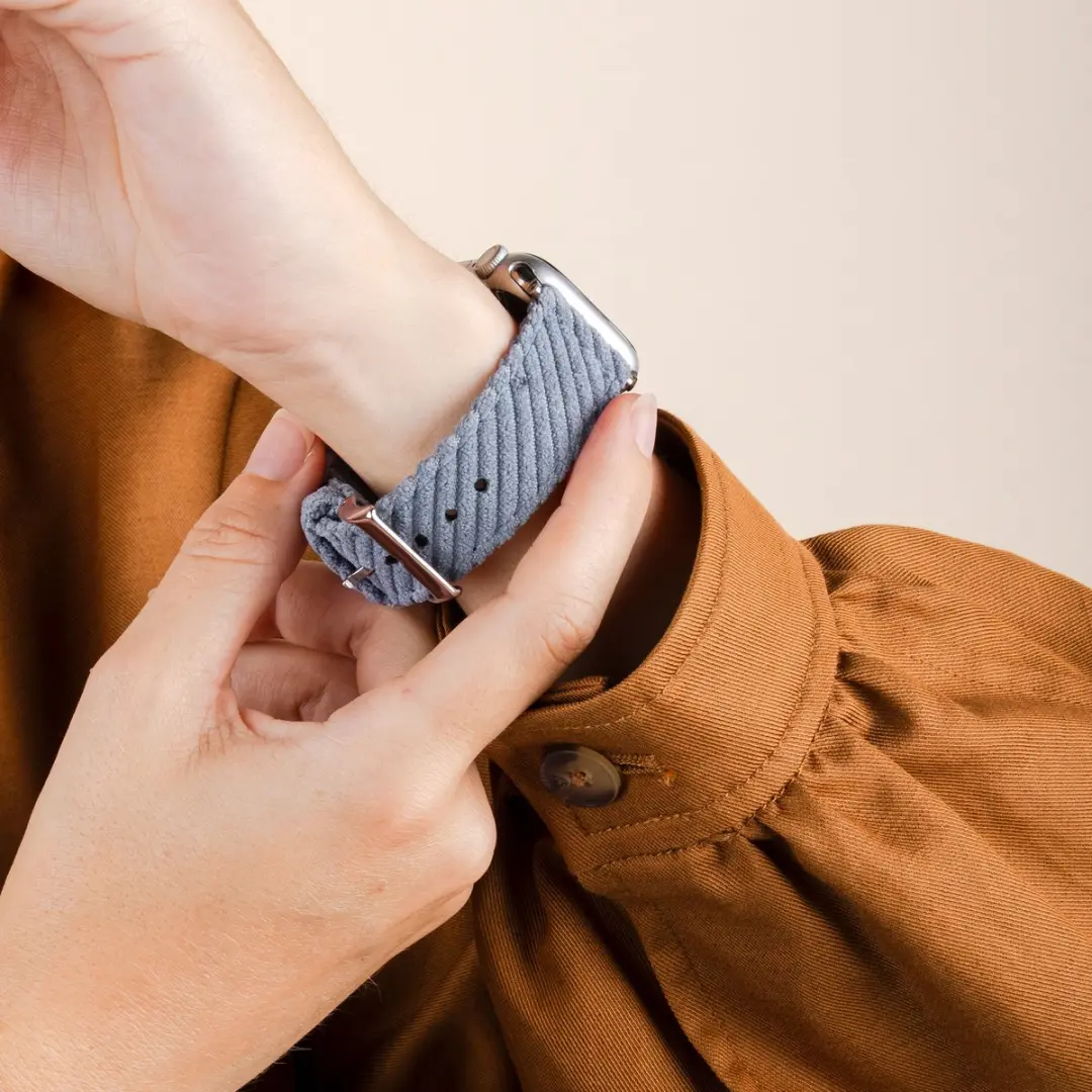 Imoshion Corduroy Bandje Apple Watch 42mm - Lichtblauw