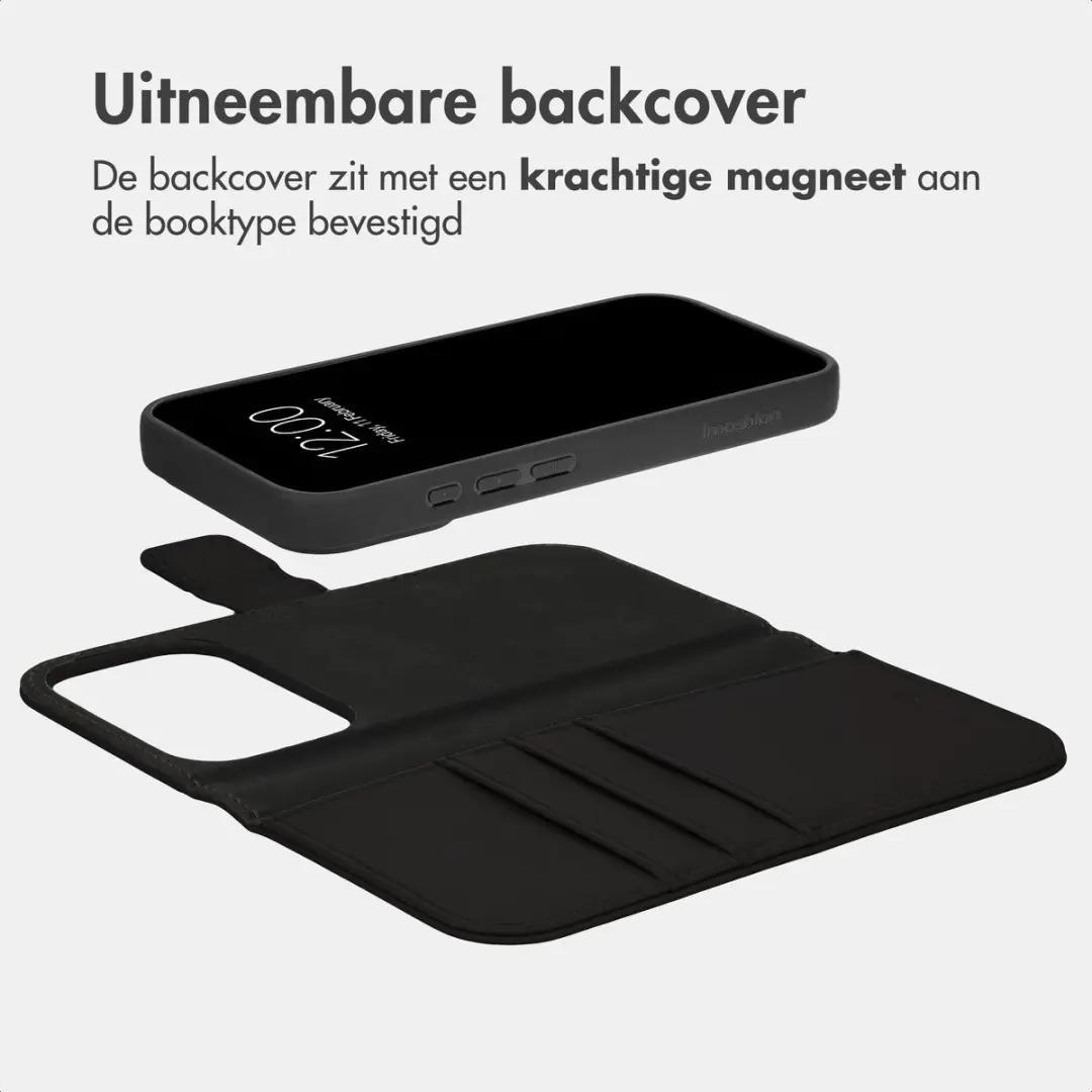 Imoshion iPhone 18 Pro Max Hoesje - 2-in-1 Bookcase - 3 Pasjes - Zwart