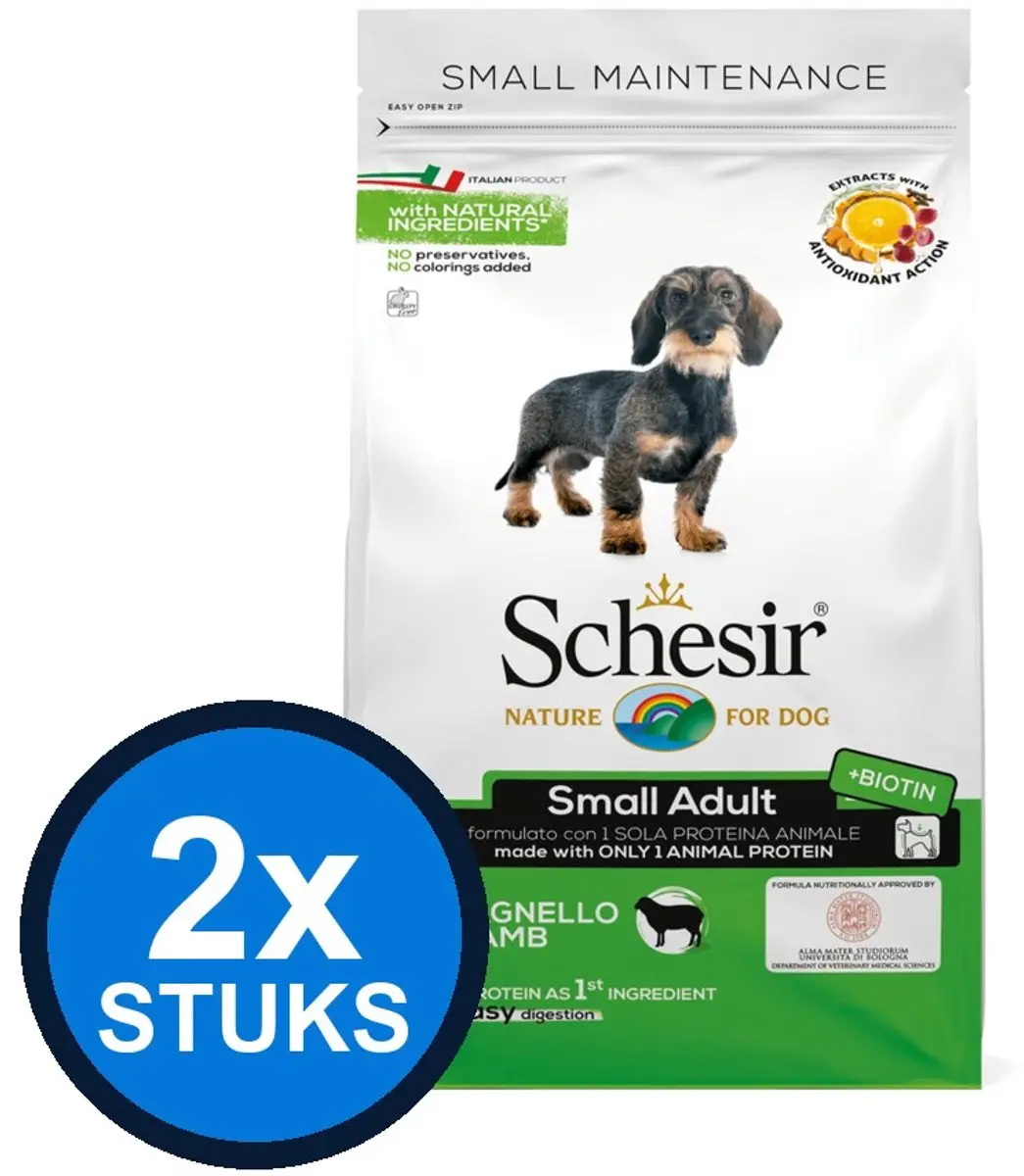 2x Schesir Hondenvoer Droog