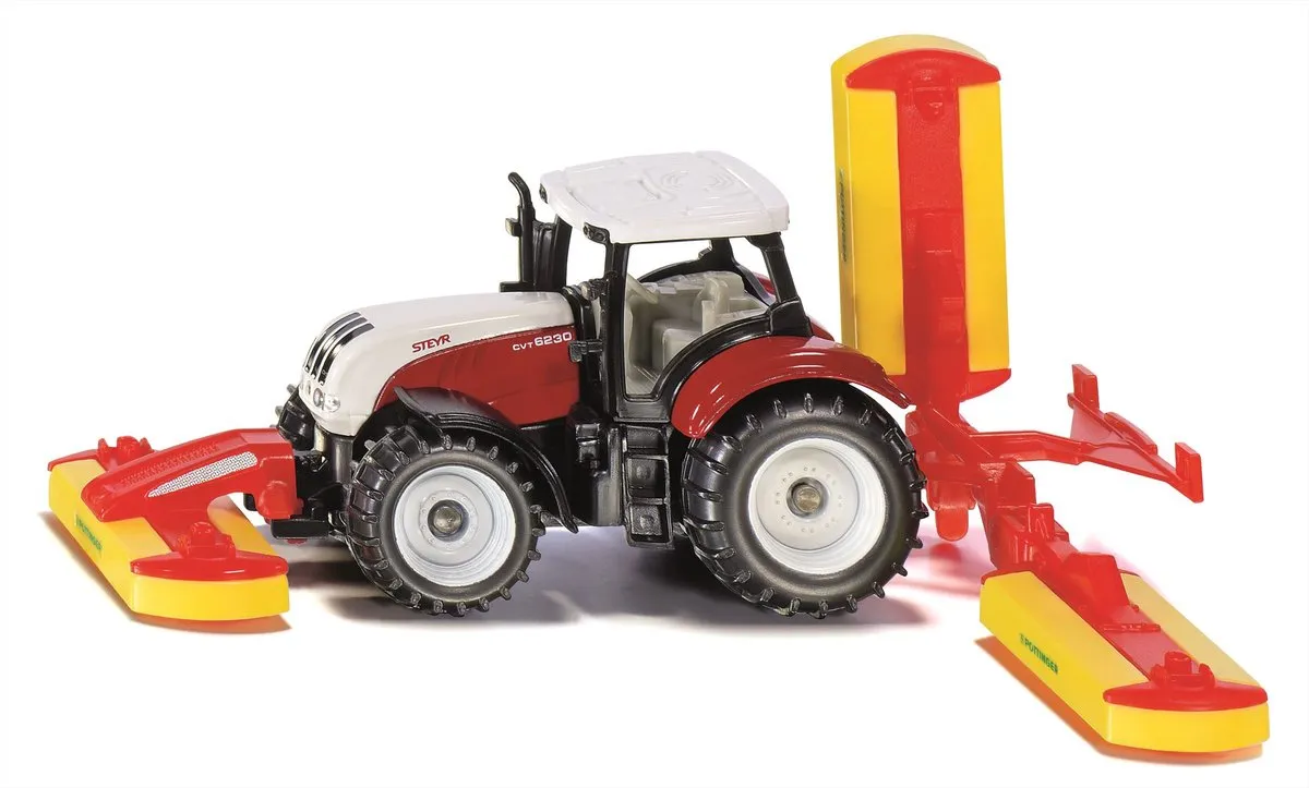 SIKU 1672 Steyr-tractor met Pöttinger-maaidorser