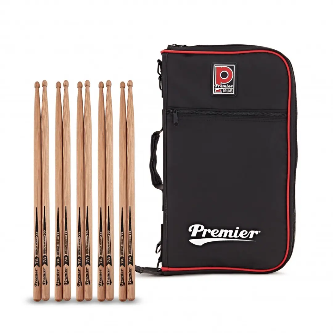 Premier Drumstick Bag and 7A Drumsticks Pack